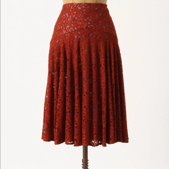 Red and violet lace skirt. Matching cardigan sold separately.​ - Picture 2 of 4